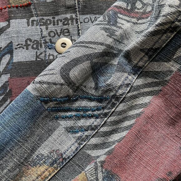 Chico’s Denim Print Jacket - Picture 10 of 14